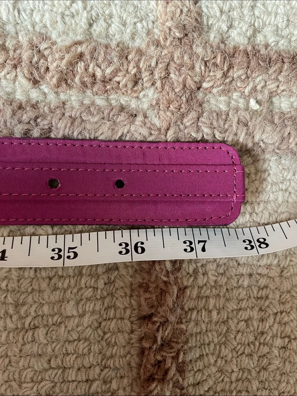 Retro Magenta High Waist Cincher Belt Fabric Front Panel Smooth Accent 38”